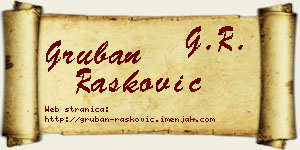 Gruban Rašković vizit kartica